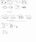 Air Cleaner Blower Housing Diagram and Parts List for  Briggs and Stratton Engine